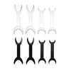 Dental T-Shape Double Head Cheek Retractors Mouth Opener Large & Small Black/Transparent 4Pcs/Set - azdentall.com