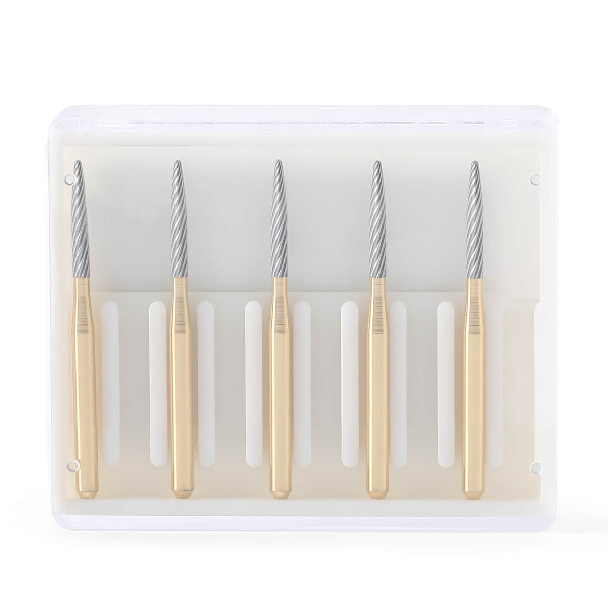AZDENT Dental Tungsten Carbide Burs FG48L-012 Trimming & Finishing Taper Fissure 5pcs/Box - azdentall.com