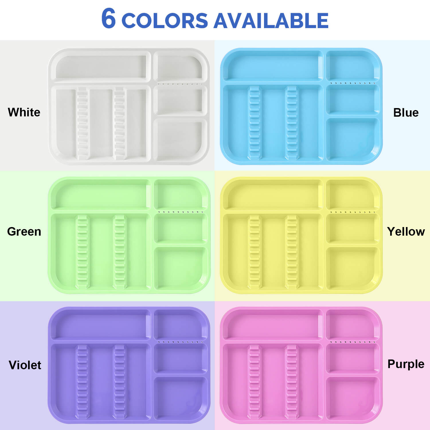 Dental Instrument Divided Tray Autoclavable Plastic Separate Setup