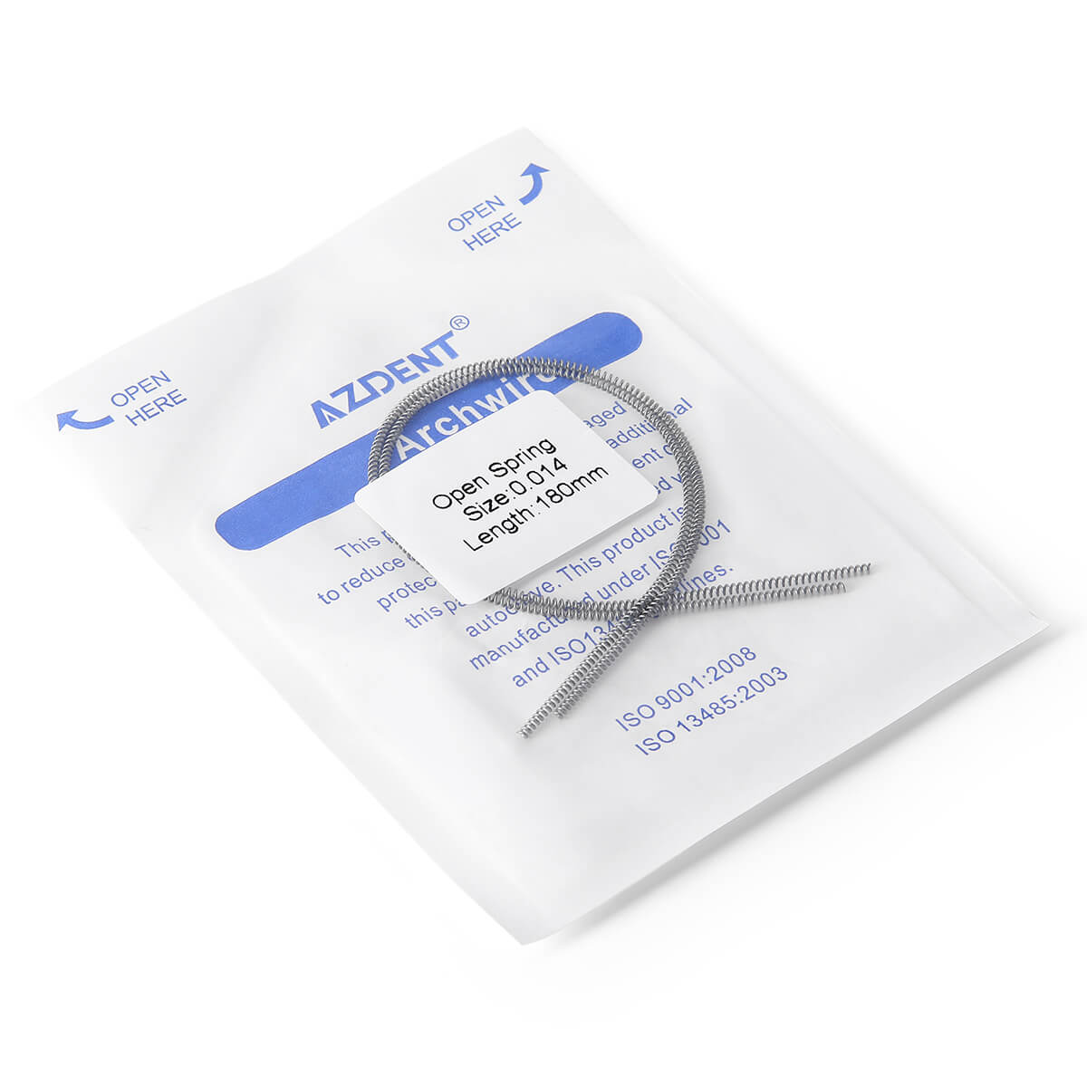 AZDENT Dental Open Coil Spring NITI Alloy 0.014*180mm 2pcs/Pk - azdentall.com