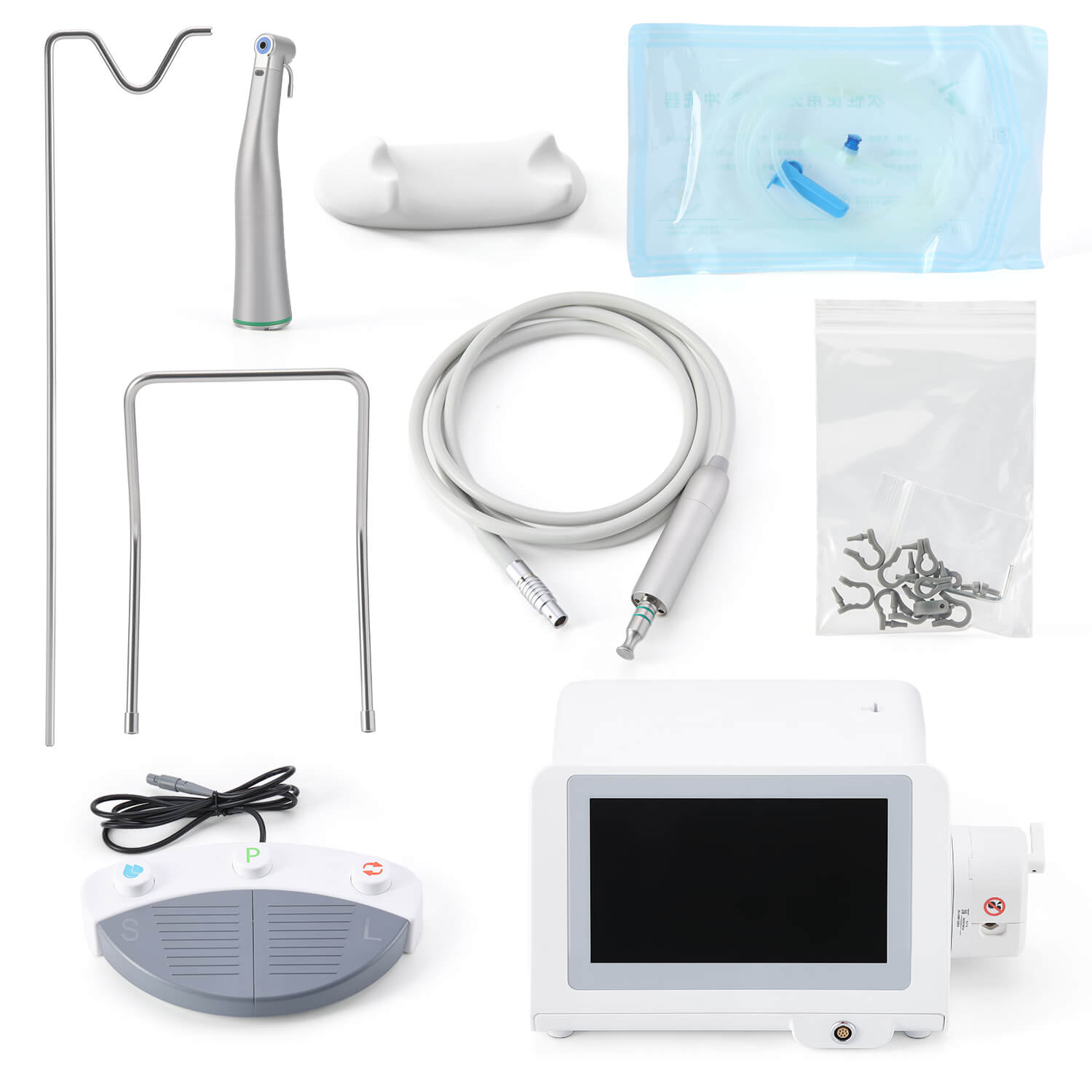 Dental Implant Motor System USB Data Export LED Touch Screen with 20:1 Contra Angle - azdentall.com