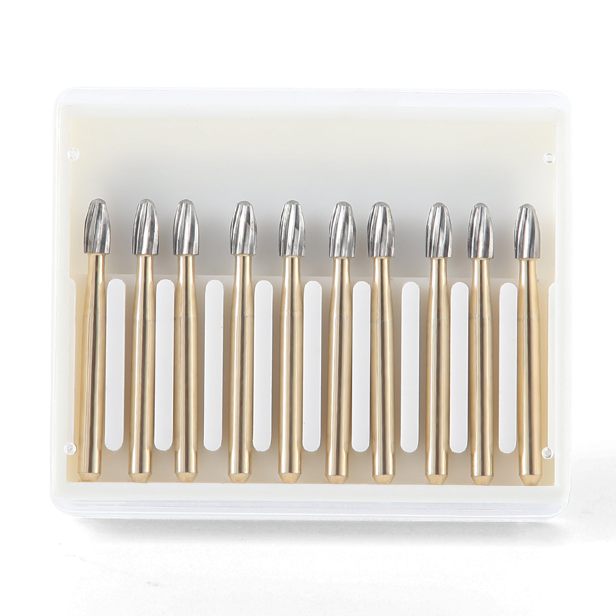 Dental Carbide Burs FG 7406 Egg Shaped Trimming & Finishing 10pcs/Box - azdentall.com