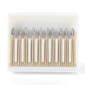 Dental Carbide Burs FG 7406 Egg Shaped Trimming & Finishing 10pcs/Box - azdentall.com