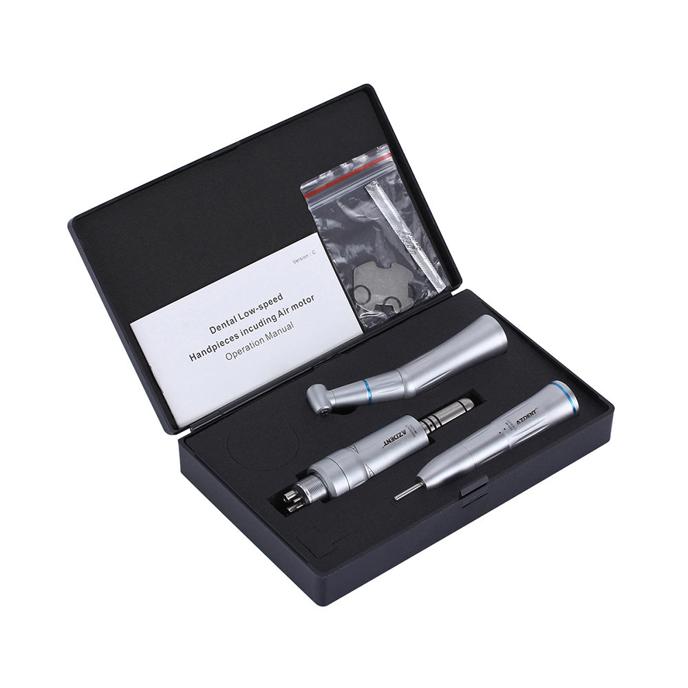 AZDENT 1:1 Low Speed Handpiece & Air Motor Set With Internal Water Spray 4 Holes - azdentall.com