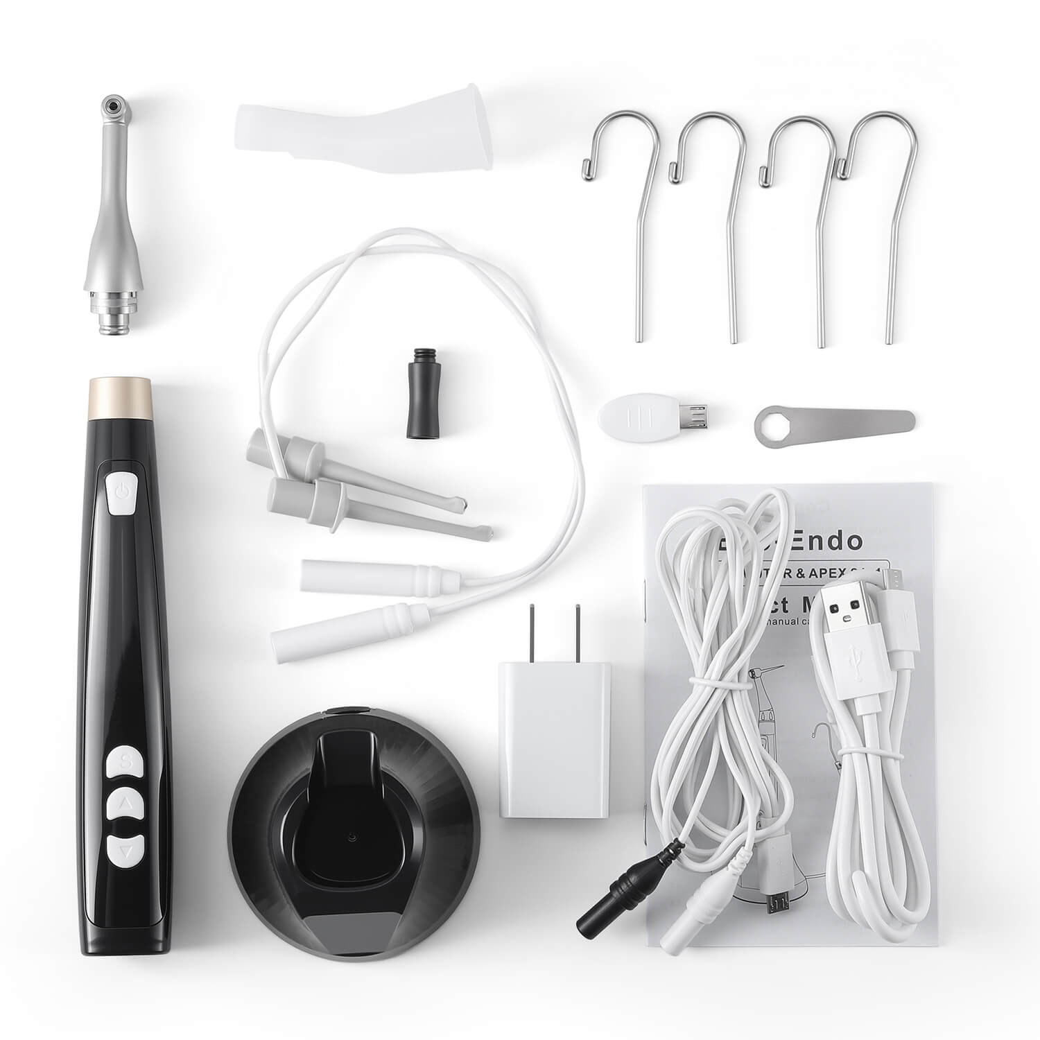 Dental 2 in 1 Brushless Endo Motor with Apex Locator 1:1 Mini Contra Angle - azdentall.com