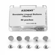 AZDENT Orthodontic Metal Lingual Button Bondable Round Base 50pcs/Box - azdentall.com