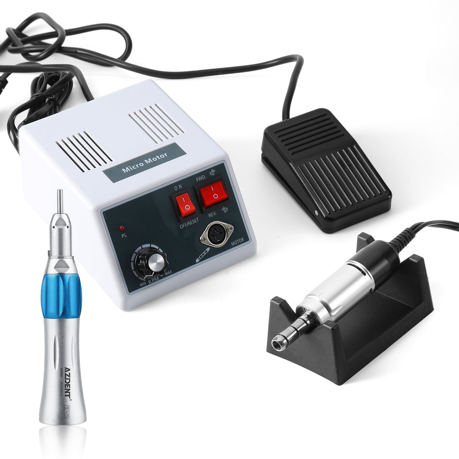 Dental Hand Grinder Micromotor Polishing E-type 35000 RPM With 1:1 Low Speed Straight Handpiece - azdentall.com