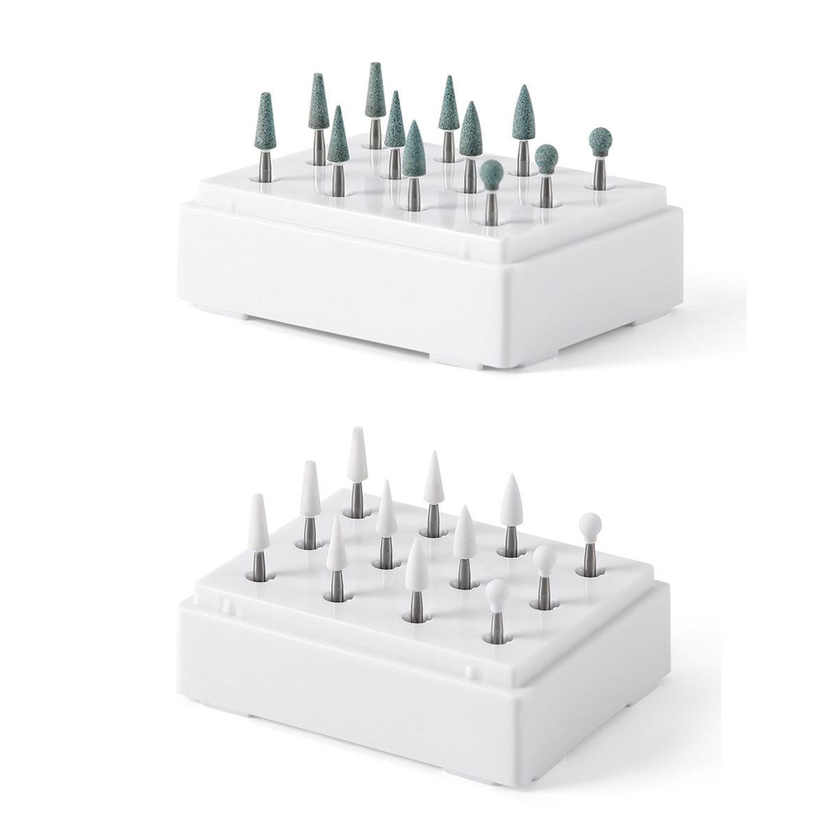 AZDENT Dental Polishing Kit Coarse / Fine FG Burs For High Low Speed Handpiece White / Green Stones 12pcs/Kit - azdentall.com