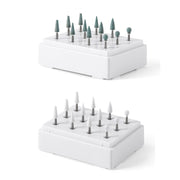 AZDENT Dental Polishing Kit Coarse / Fine FG Burs For High Low Speed Handpiece White / Green Stones 12pcs/Kit - azdentall.com