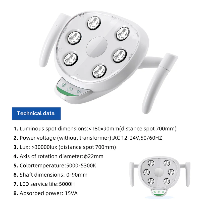 COXO #CX249-23 LED Light 12mm Diameter Shadow & 6 LED Lights