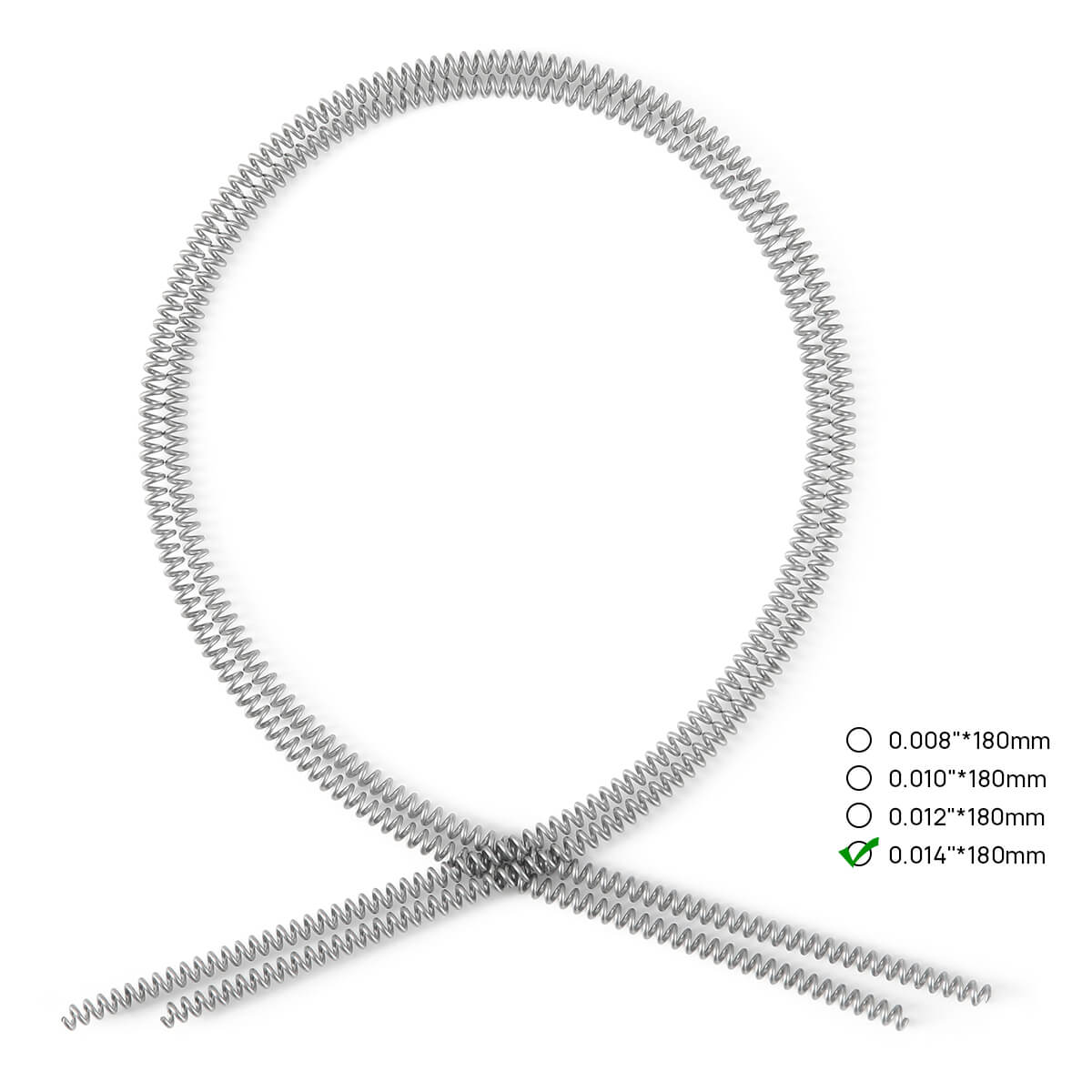 AZDENT Dental Open Coil Spring NITI Alloy 0.014*180mm 2pcs/Pk - azdentall.com