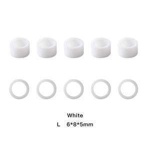 Dental Color Code Rings Universal Silicone Autoclavable L White 100pcs/Box - azdentall.com