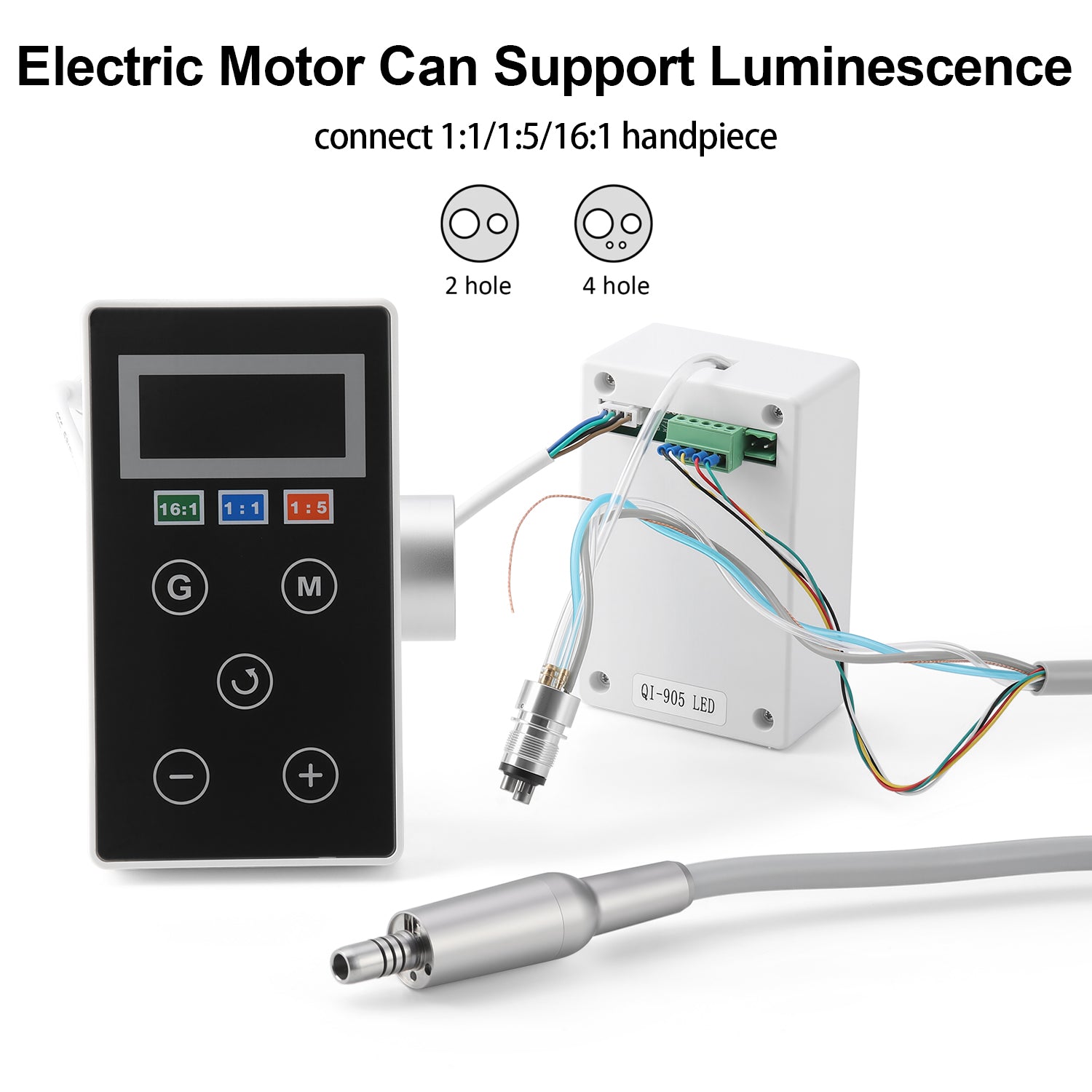 Dental LED Brushless Built-in Electric Micro Motor 4 Hole - azdentall.com