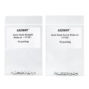 Dental Orthodontic Arch Hook Curve/Straight Slide-on 17*25 Universal 10pcs/Bag  - azdentall.com