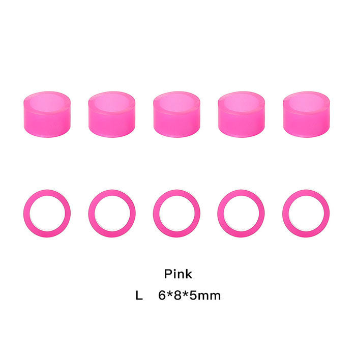 Dental Color Code Rings Universal Silicone Autoclavable L  Pink 100pcs/Box - azdentall.com