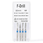 Dental Endo F Drill Reamers Fiber Post Drills Mixed #4 32mm 4pcs/Box - azdentall.com
