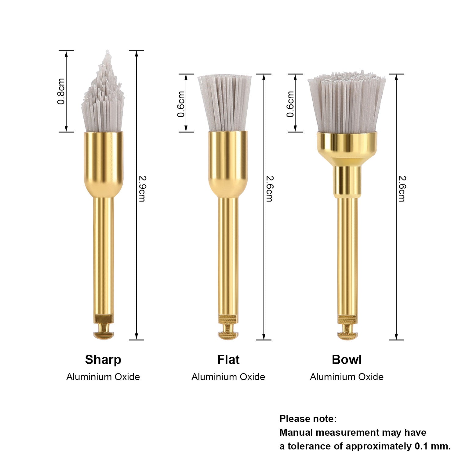 AZDENT Dental Prophy Brushes RA Latch Type Copper Handle Aluminium Oxide 20pcs/Bag - azdentall.com