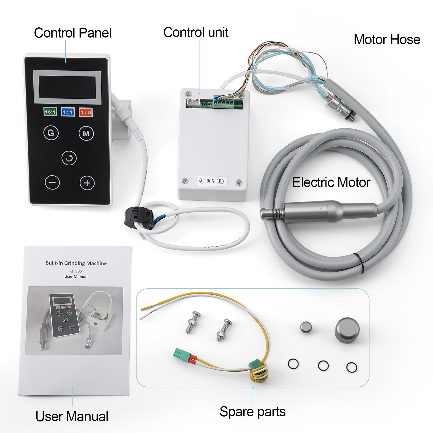 Dental LED Brushless Built-in Electric Micro Motor 4 Hole - azdentall.com