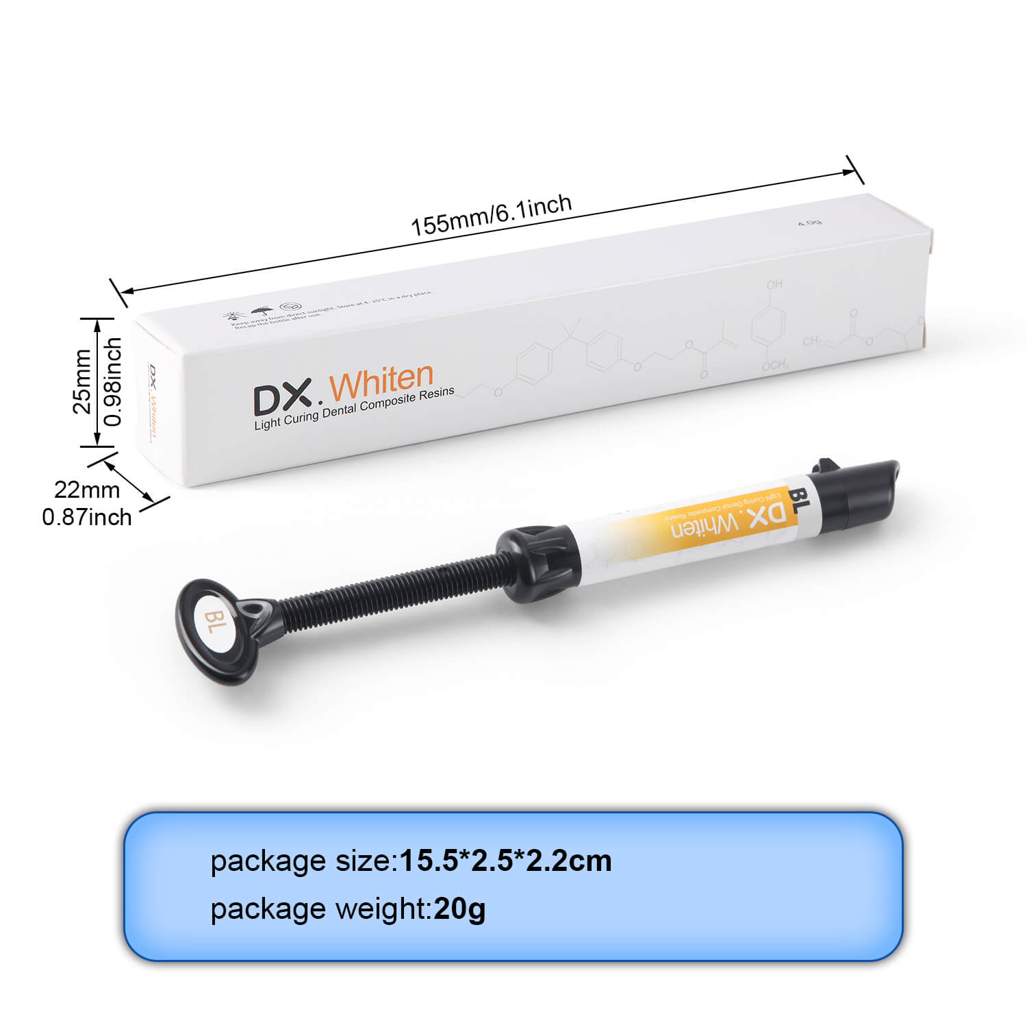 Dental Veneer Composite Resin Light Cure Bonding Adhesive Teeth Whitening EXW/BL/EW 4g Syringe - azdentall.com