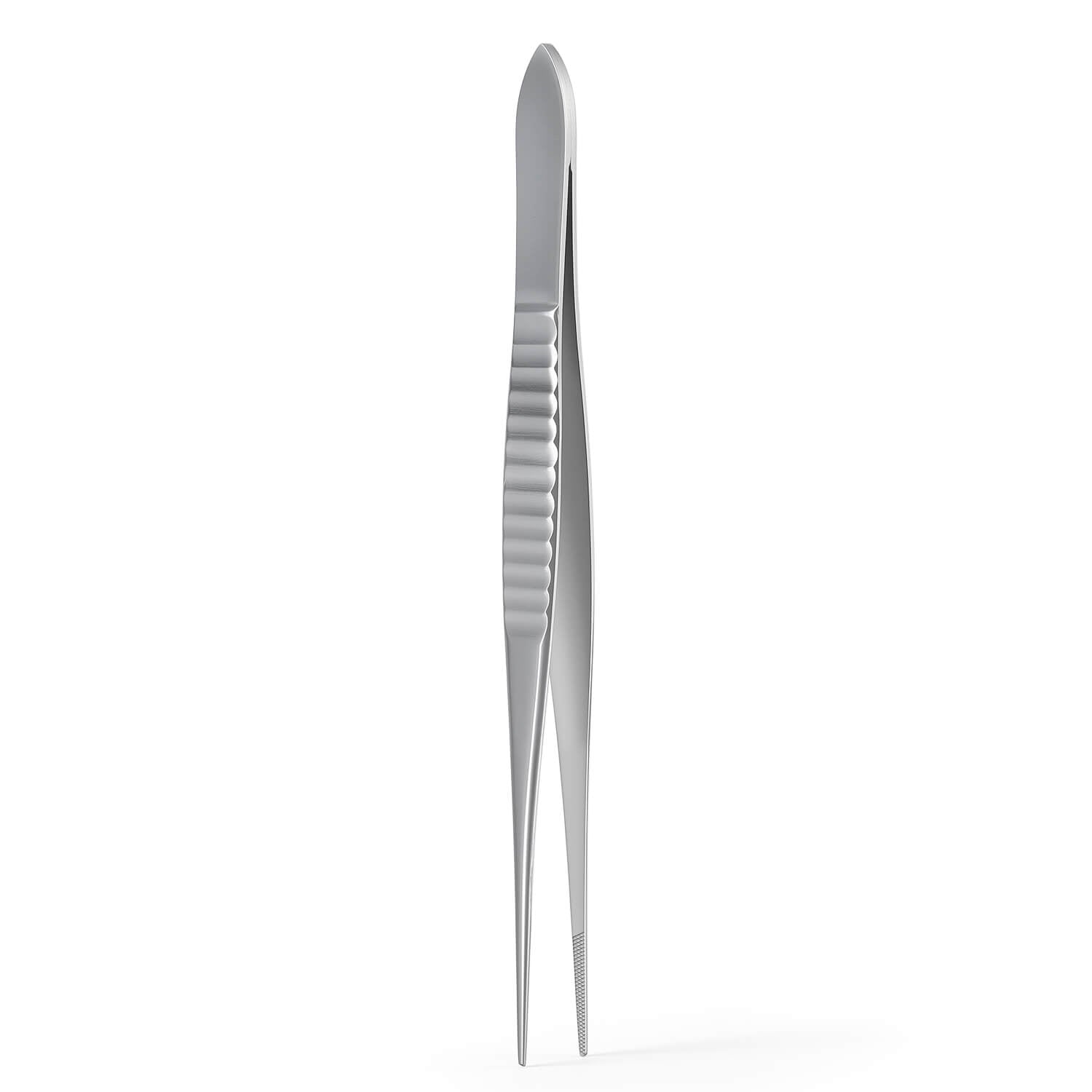 Dental Straight Tweezers Rounded Tip Stainless Steel - azdentall.com