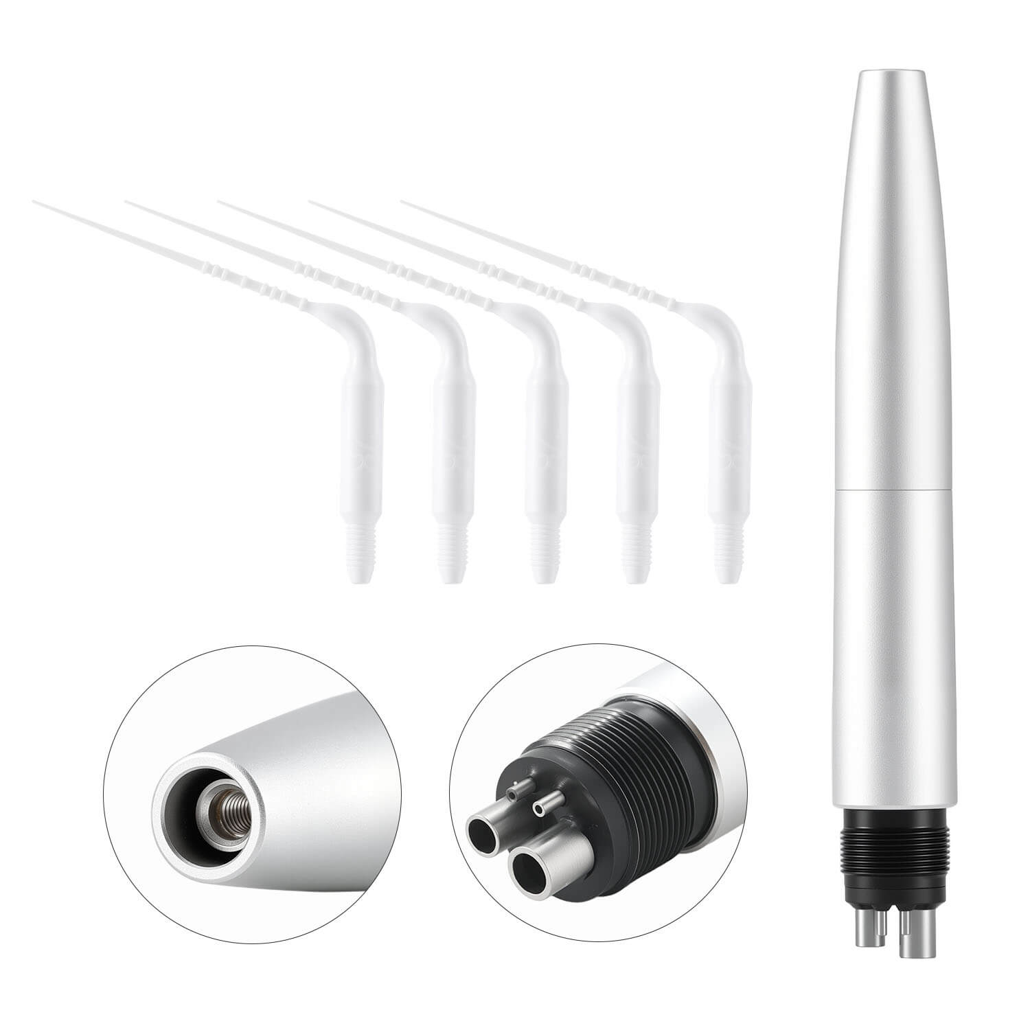 Dental Air Scaler Handpiece Activation Irrigation Perio Scaling With 5pcs Endo Plastic Tips 2/4 Holes - azdentall.com