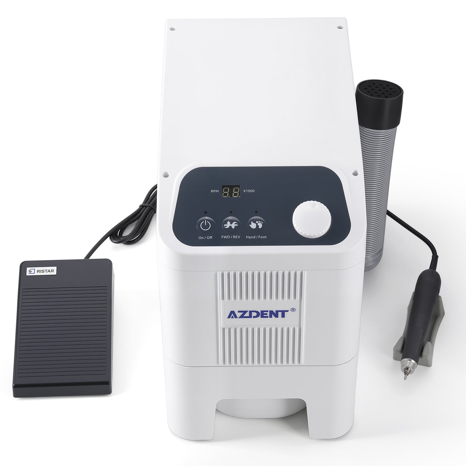 AZDENT 230W Dental 2-in-1 Dust Suction Machine Brushless DC Micromotor Polishing Machine - azdentall.com