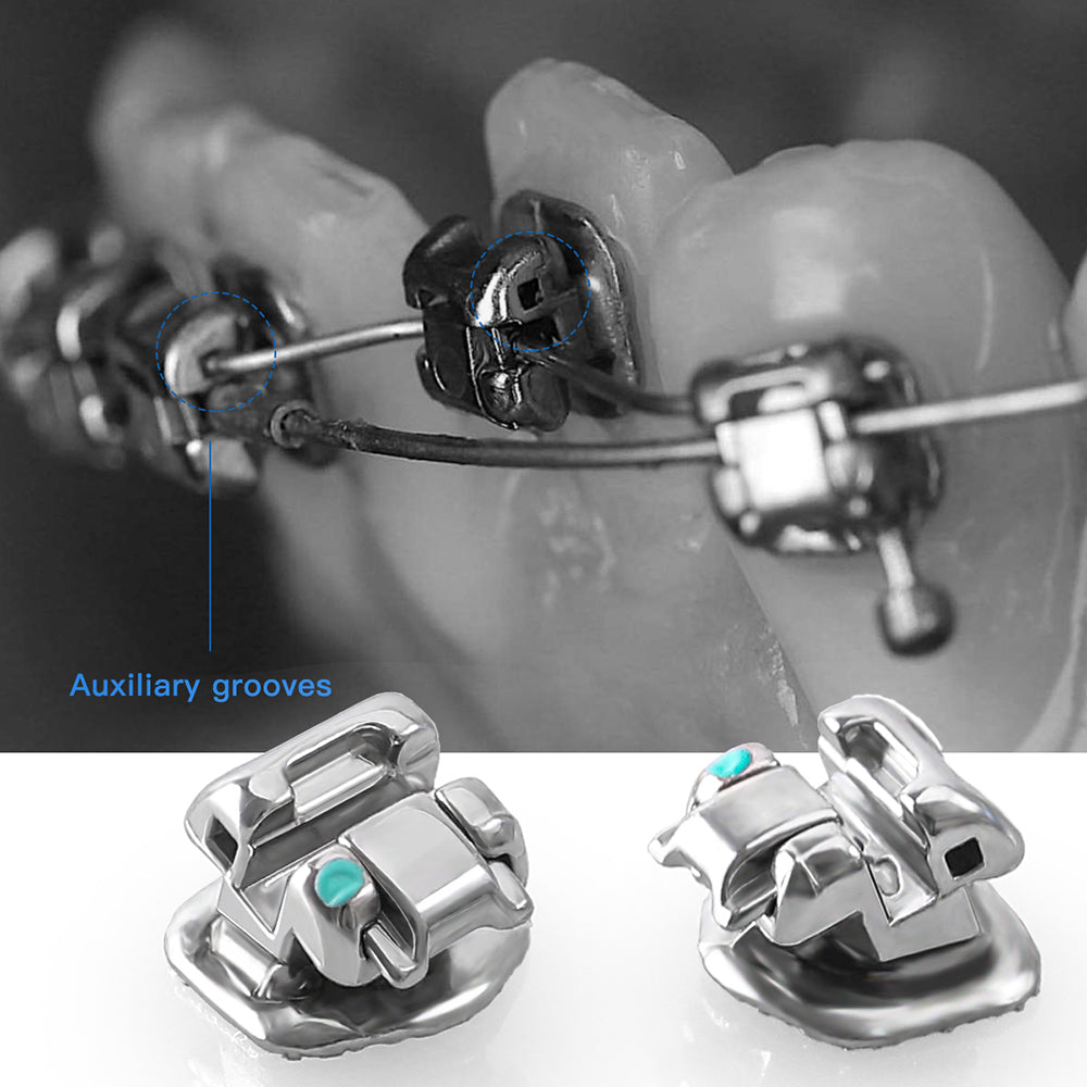 AZDENT Dental 5G Clear Ceramic Self-Ligating Bracket Roth/MBT 0.022 with Upper 3 Hook 20pcs/Box - azdentall.com