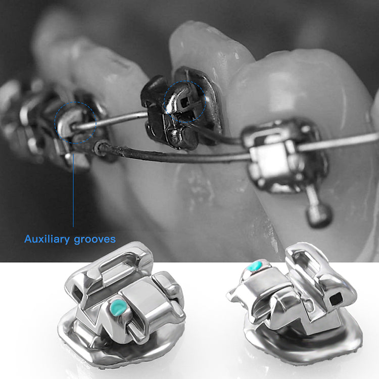 AZDENT Dental 5G Clear Ceramic Self-Ligating Bracket Roth/MBT 0.022 wi