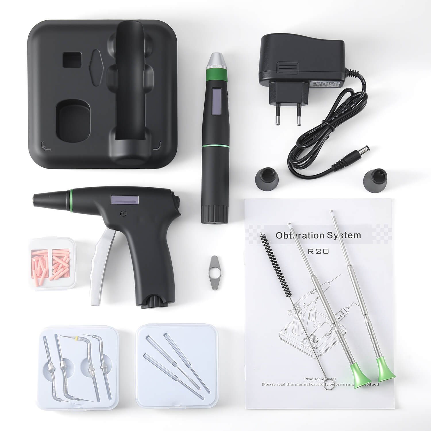 Dental Endo Wireless Gutta Percha Obturation Gun & Pen 2-in-1 Filling System with 4 Heating Tips and 3 Needles - azdentall.com