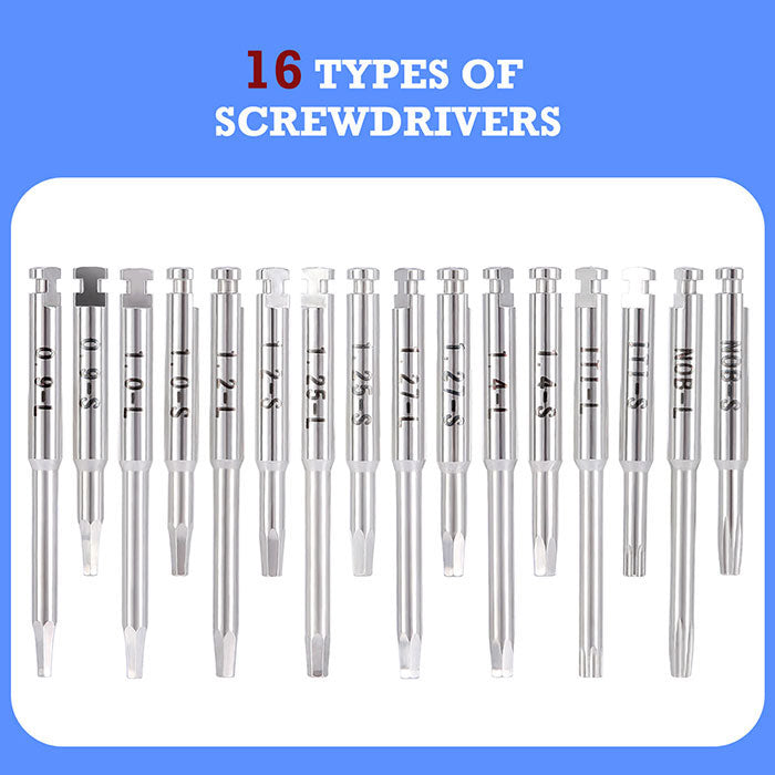 Dental Electric Wireless Torque Driver Universal Implant Torque Wrench 16pcs Drivers 10-50Ncm - azdentall.com