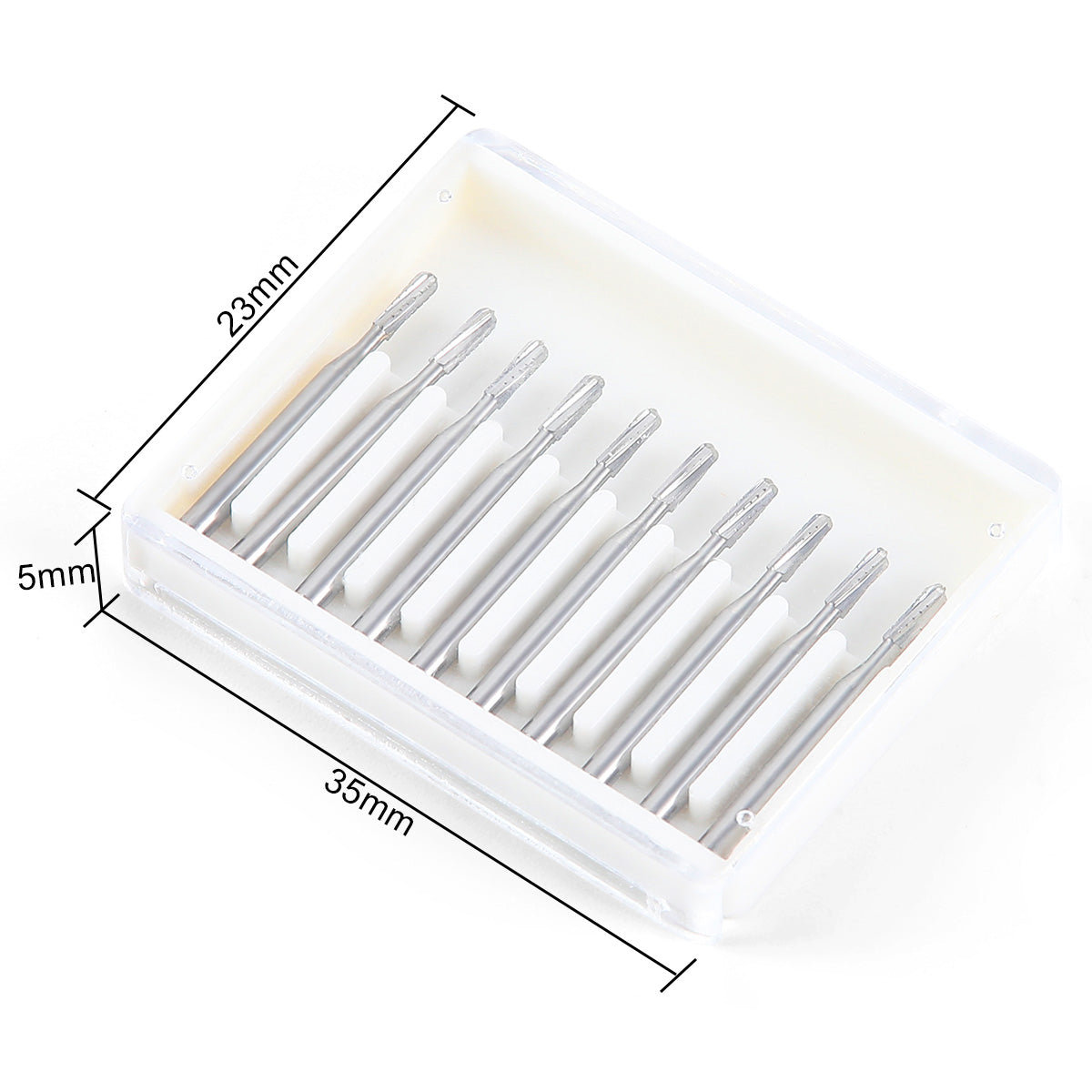 Dental Carbide Bur FG #1558 Straight Round End Crosscut Fissure 10Pcs/Box - azdentall.com