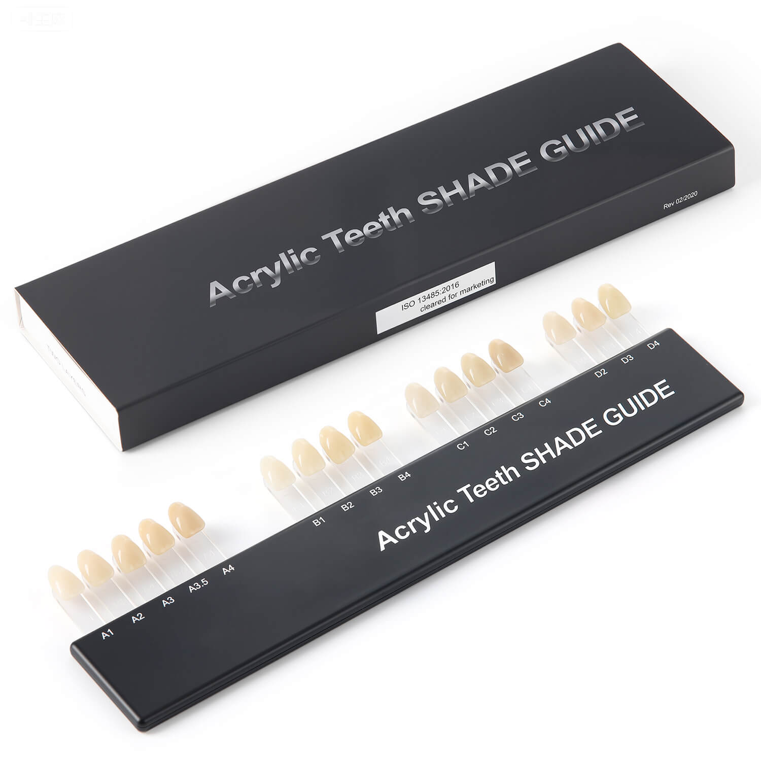 Dental Acrylic Teeth Shade Guide Porcelain Bleached Teeth Guide 2-Layer 16 Shade - azdentall.com