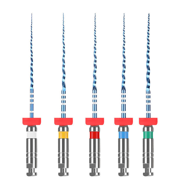 Dental NiTi Endo Blue Engine Use Rotary File 21mm/25mm Taper .04/.06 #15-40 6pcs/Pack - azdentall.com