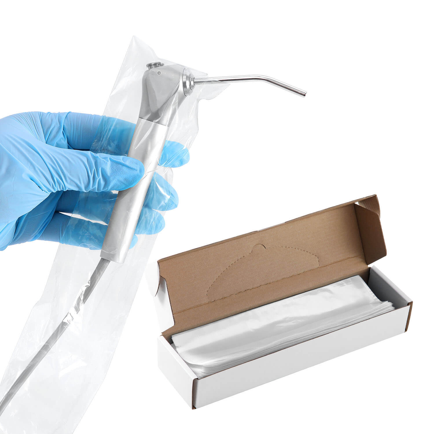 Disposable Dental Air Water Syringe Sleeves Plastic Protective Barrier 2.5"x10" 500pcs /Box - azdentall.com