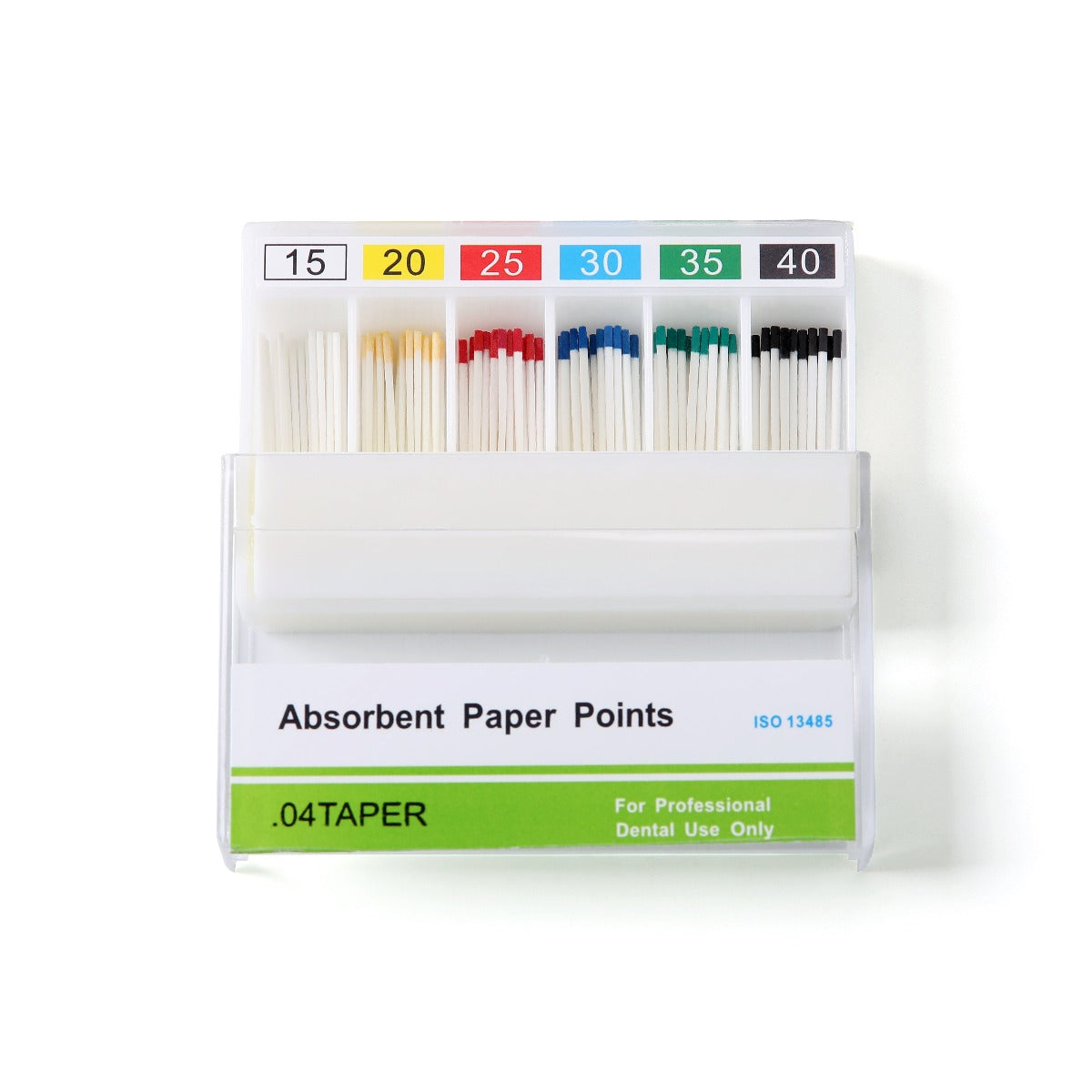 Absorbent Paper Points #15-40 Taper Size 0.04 Color Coded 7 Models 100/Box - azdentall.com
