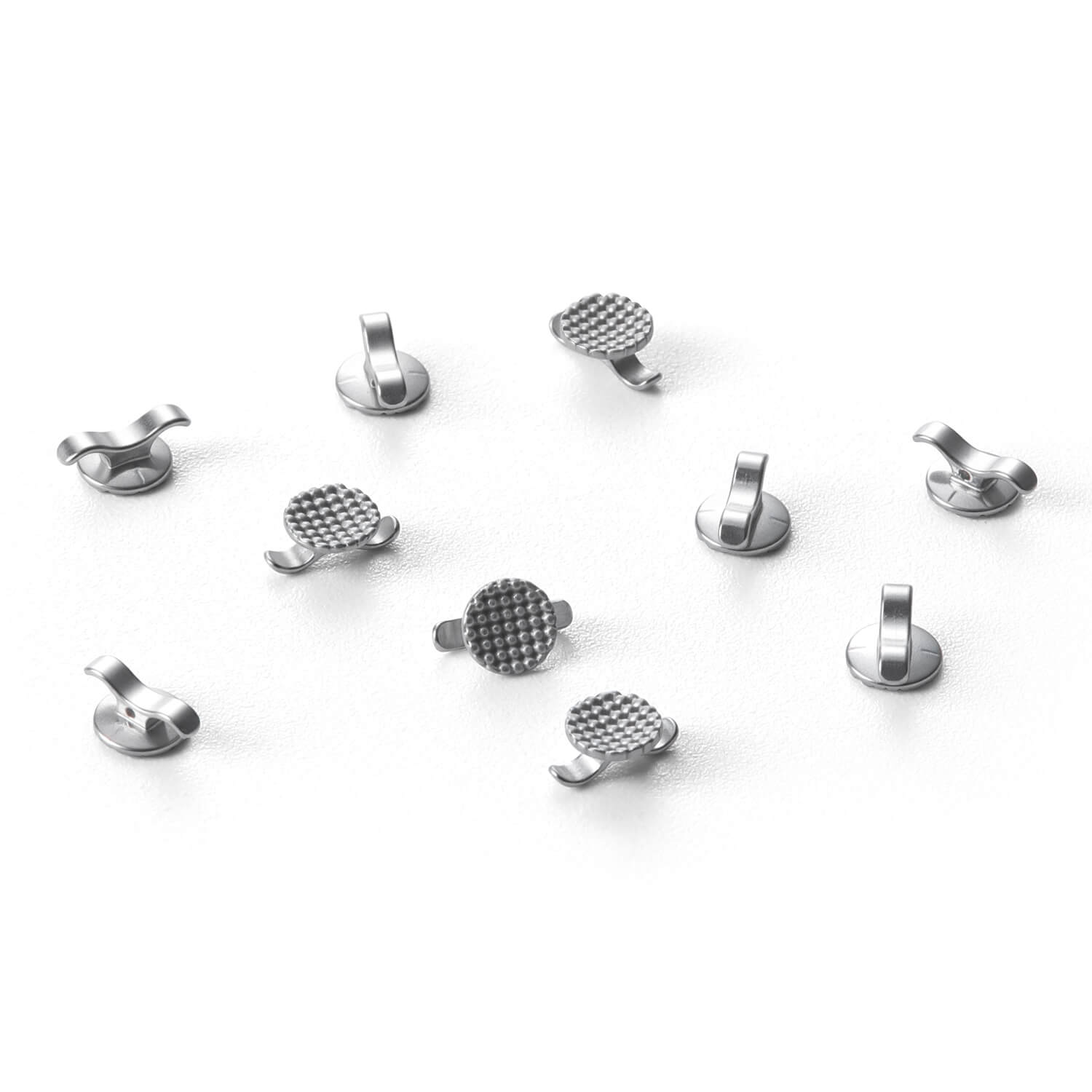 Dental Bondable Lingual Button with Hole Vertical/Horizontal Channel 10pcs/Pack - azdentall.com