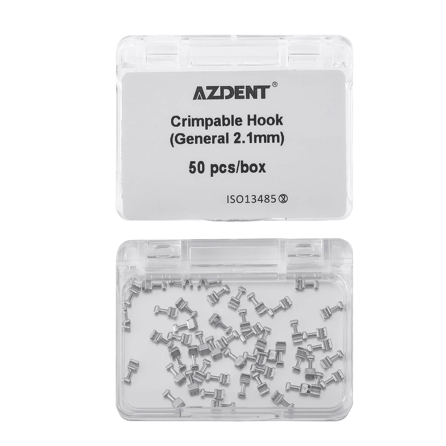 AZDENT Orthodontic Crimpable Hooks General T Type 50Pcs/Box - azdentall.com