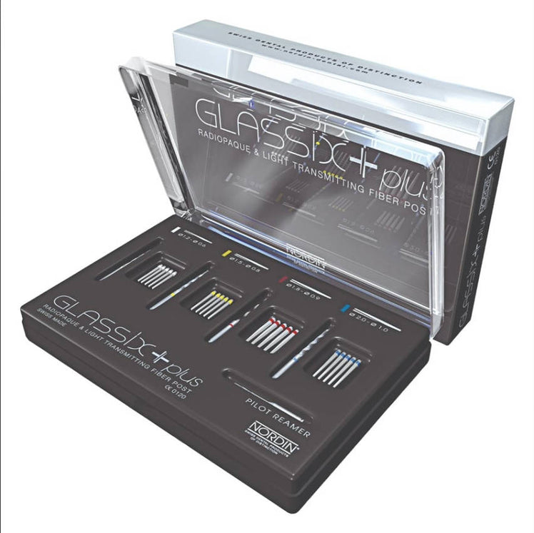 Nordin Glassix +Plus Fiber Post Kit 20 Posts, 4 Reamers & 1 Pilot Reamer - azdentall.com