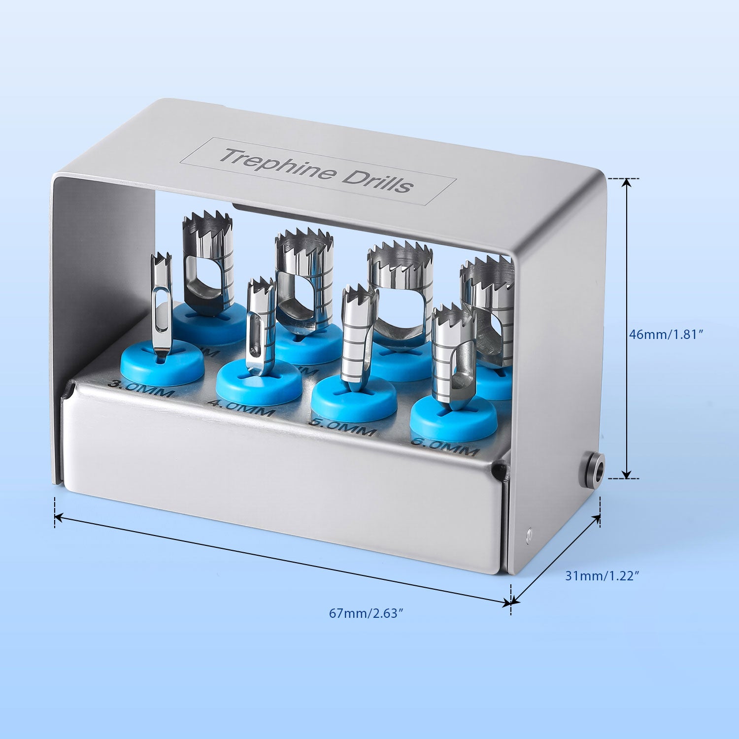 Dental Implant Bone Trephine Drill Surgical Instrument Short Type 8pcs/Set - azdentall.com