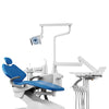 Dental Chair Unit QL2028III-2024 DC Motor Computer Controlled PU Hard Leather w/ Dentist Stool Dark Blue - azdentall.com