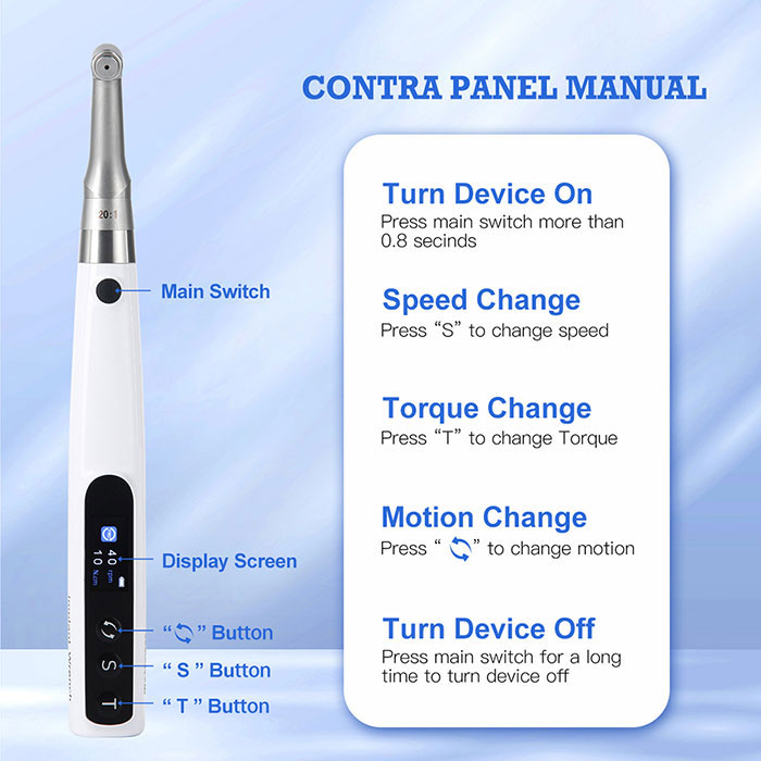 Dental Electric Wireless Torque Driver Universal Implant Torque Wrench 16pcs Drivers 10-50Ncm - azdentall.com