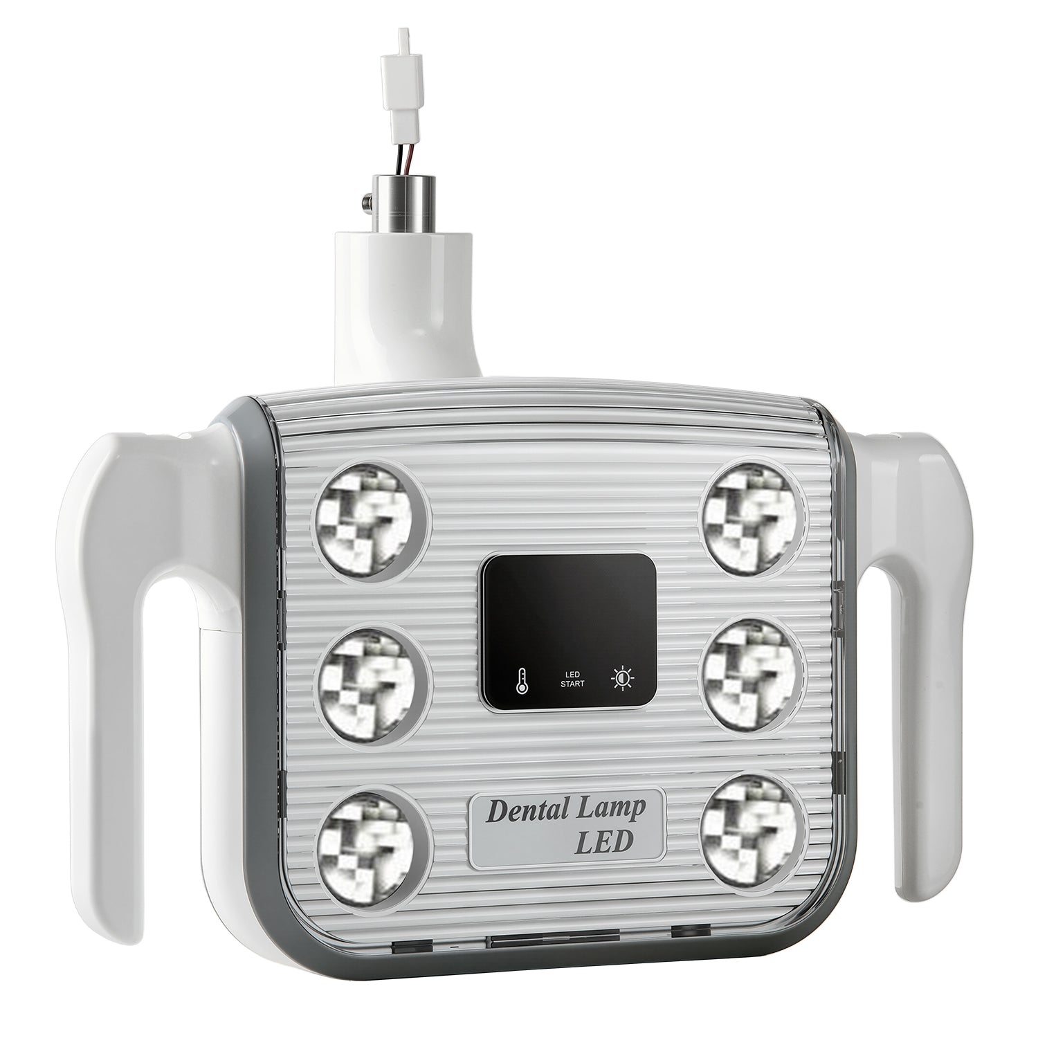 Dental Unit Chair LED Oral Light Lamp with LCD Display 6 Lights 15W Dual-Color Adjustable - azdentall.com