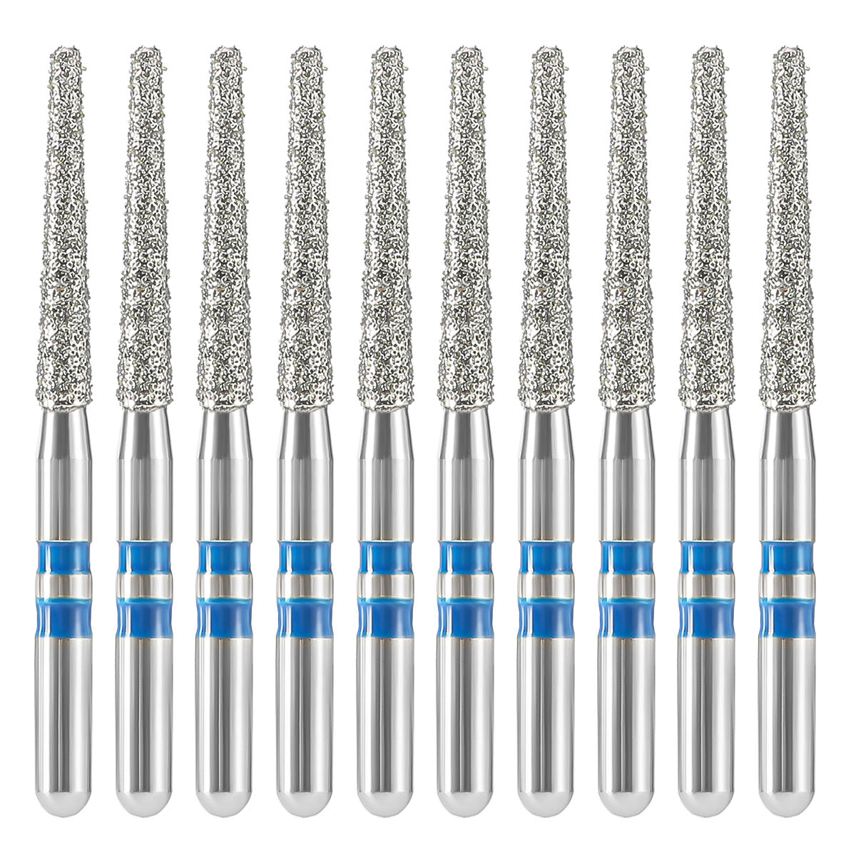 AZDENT Dental Diamond Burs FG Cutting Zirconia Ceramic Flat End Taper for High Speed Handpiece Z173-016M 10pcs/Box - azdentall.com