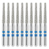 AZDENT Dental Diamond Burs FG Cutting Zirconia Ceramic Flat End Taper for High Speed Handpiece Z173-016M 10pcs/Box - azdentall.com