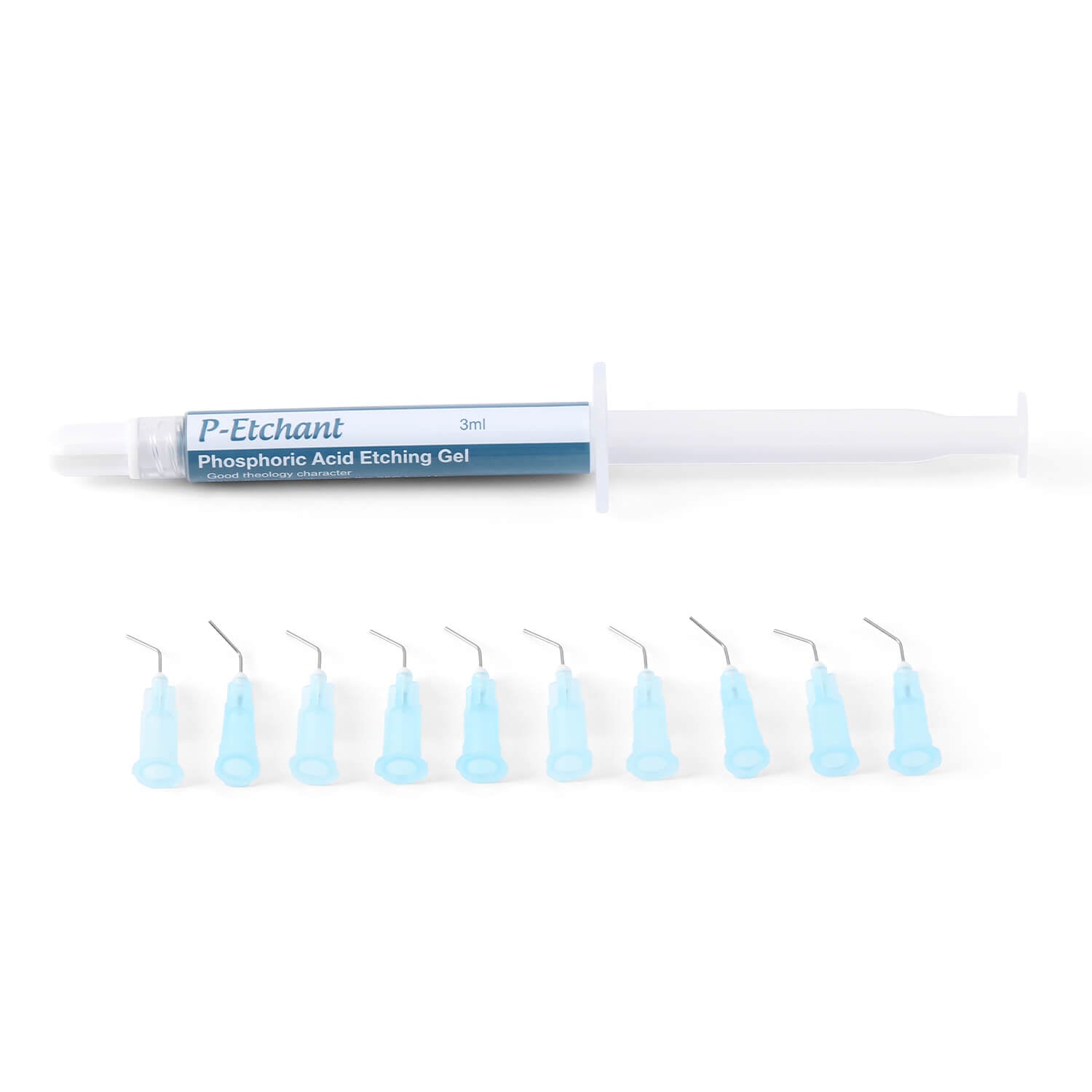 Dental 37% Phosphoric Acid Blue Etching Gel 3ml*1 Syringe & 10 Dispensing Tips - azdentall.com