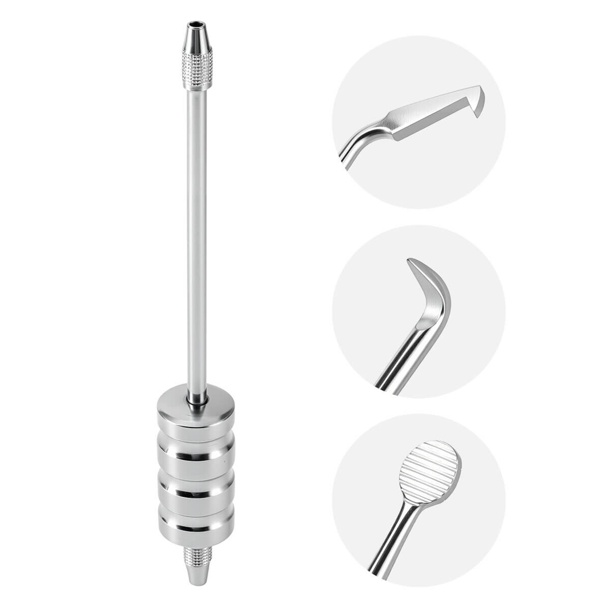 Dental Stainless Steel Manual Crown Remover Kit with 3 Attachments Tips - azdentall.com