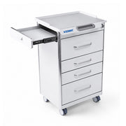 AZDENT Dental Mobile Cabinet Cart 4 Drawers with Hidden Side Auxiliary Drawer Combination Lock Silent Casters and Power Socket  - azdentall.com