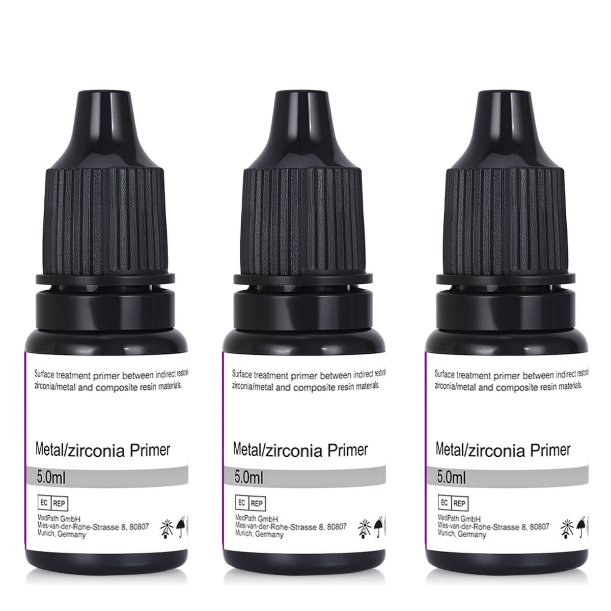 3pcs Dental Metal Zirconia Primer 5ml/Bottle - azdentall.com