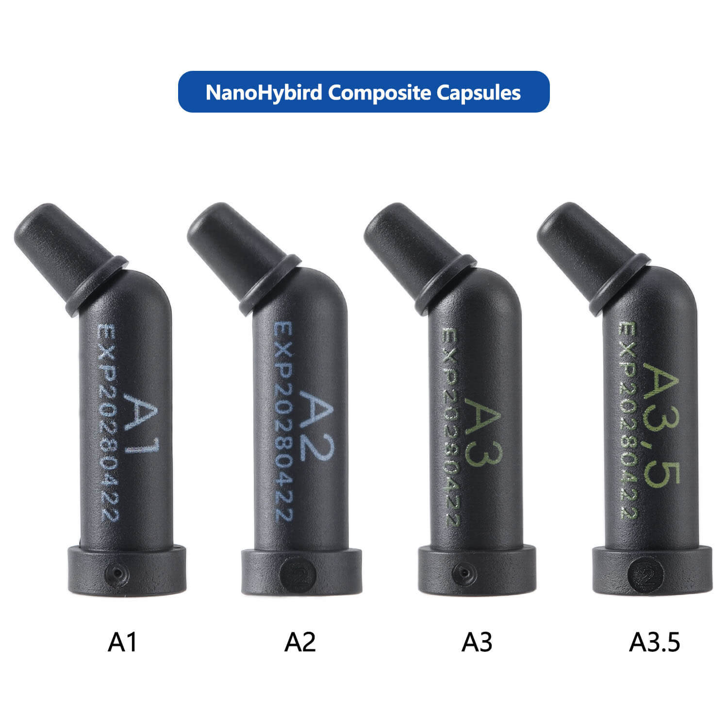 Dental Nano-Ceramic Composite Resin Light Cure Capsule A1/A2/A3/A3.5 0.3gx10 capsule/Box - azdentall.com