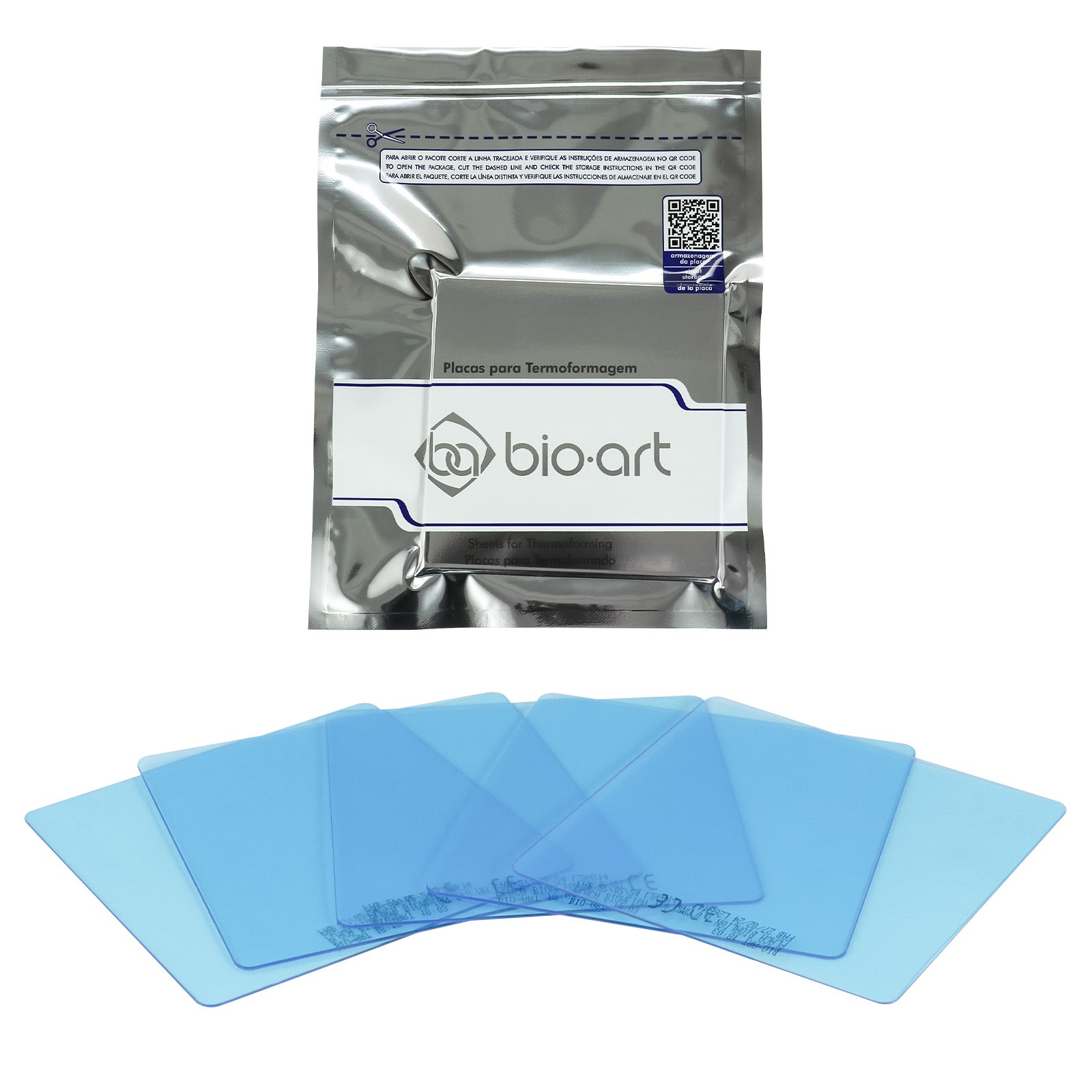 Bio-Art Dental Vacuum Forming BioAlign Plate 0.75/1.0mm Copolyester Square 5"x5" 5pcs/Pack - azdentall.com
